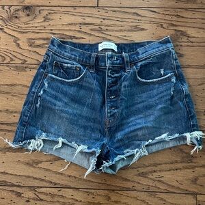 Abercrombie high rise mom shorts curve love cut